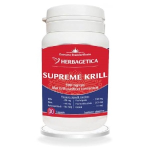 Krill Oil Supreme Omega 3, 30 capsule, Herbagetica
