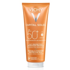 Lapte hidratant cu protectie solara SPF 50+ pentru fata si corp Capital Soleil, 300 ml, Vichy - Img 1