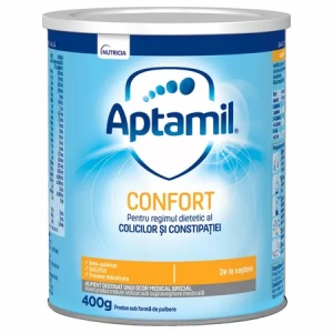 Lapte praf Aptamil Confort, +0 luni, 400 g, Nutricia