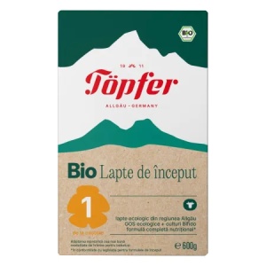 Lapte praf Bio 1 Lactana, 0 luni+, 600 g, Topfer