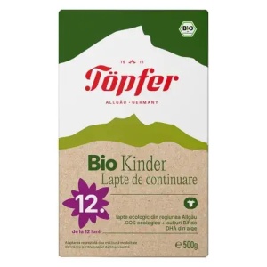 Lapte praf Bio +12 luni Kinder Lactana, 500 g, Topfer