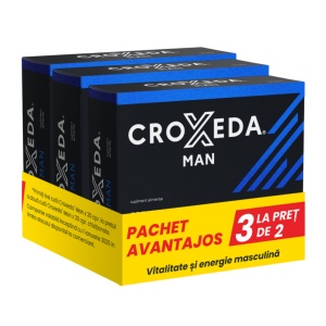 Pachet Avantajos Croxeda Man, 3 x 30 comprimate filmate, Fiterman Pharma