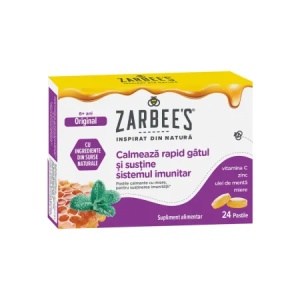 Pastile pentru dureri de gat Zarbee`s, 24 pastile, Johnson Johnson