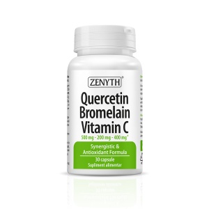 Quercetin Bromelain Vitamina C, 30 capsule, Zenyth
