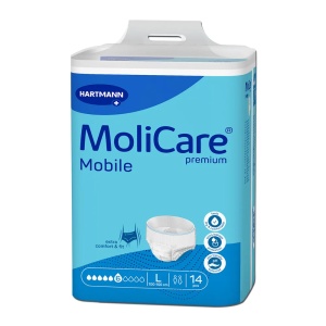 Slip tip scutec L pentru incontinenta Mobile MoliCare , 6 picaturi - 14 bucati, Hartmann