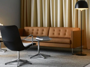 Madison Three Seater Sofa - Sled Base - Leather [DEMO] - Img 2