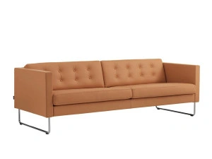 Madison Three Seater Sofa - Sled Base - Leather [DEMO]
