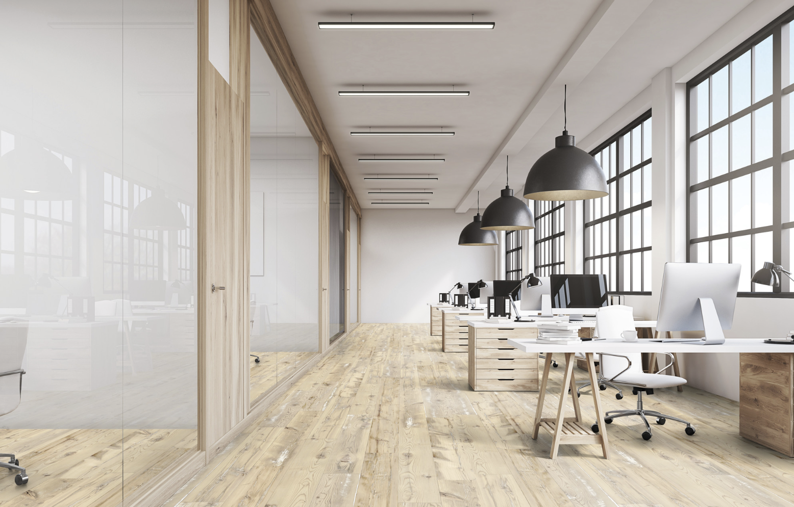 Pardoseli LVT Birouri