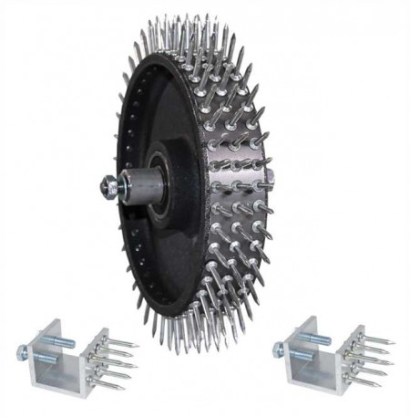 Set roata cu tepi pentru roaba, cu axa si picioare de sustinere, tepi 30mm