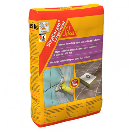 SikaCeram LargeGrout Chit pe baza de cimenturi, flexibil, hidrofob, anthracite