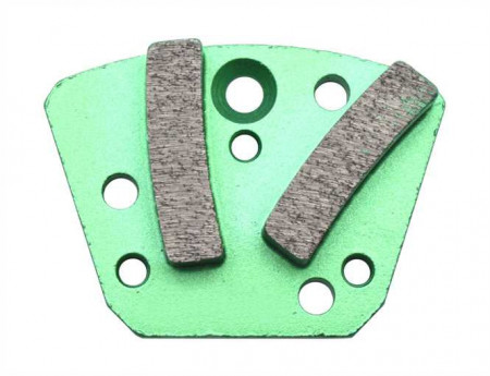 Placuta slefuire cu segmente Split PCD 3xM6, verde, pentru indepartare strad dur si gros, PCD special