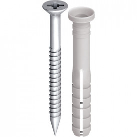 Diblu din plastic + surub din otel zincat ND-K 8x80mm V ETICS