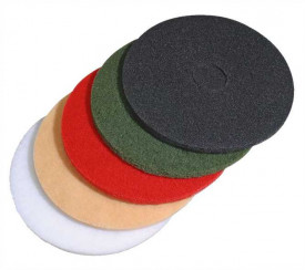 Pad pardoseala diam 406 mm, grosime 20mm, bej, lana fina, pentru lustruire