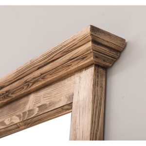 Set mobilier de baie Mediterana lemn masiv, masca un lavoar + oglinda, 120 x 51 x 75 cm - Img 4