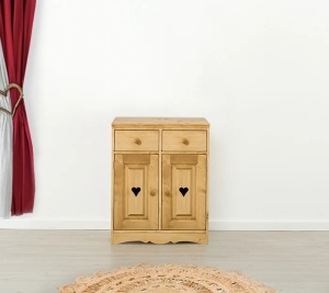 Masca lavoar Rustic Farmhouse cu 2 usi lemn masiv, 80 x 60 x 85 cm - Img 4