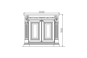 Set Masca Lavoar + Oglinda Praga Lemn Masiv + MDF, 100 x 60 x 90 cm - Img 3