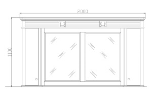 Oglinda dubla cu 2 dulapioare baie Marsilia, Lemn Masiv + MDF, 200 x 33 x 110 cm - Img 2