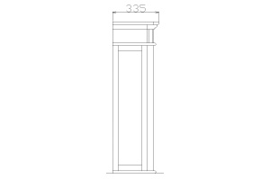 Oglinda dubla cu 2 dulapioare baie Marsilia, Lemn Masiv + MDF, 200 x 33 x 110 cm - Img 3