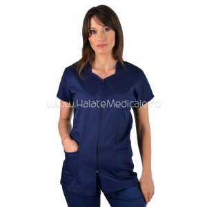 Navy zippered gown