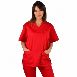 Bluza Medicala Unisex Rosu-05