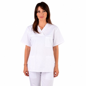 Bluza medicala unisex alba