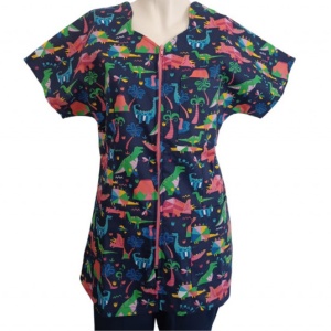 Print Dino zippered gown