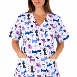 Bluza cu anchior imprimeu catelusi