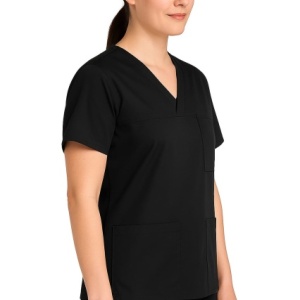 Bluza medicala unisex neagra - Img 3