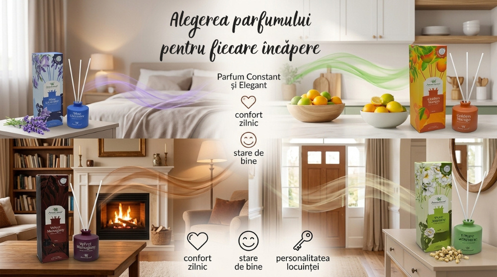 Cum alegi parfumul potrivit pentru fiecare cameră folosind Reed Diffusers