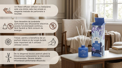 Cum să folosești corect un Reed diffuser pentru un parfum de lungă durată