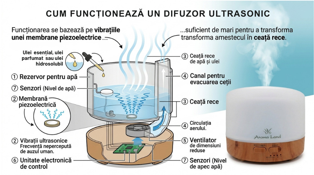 Cum functioneaza un difuzor ultrasonic