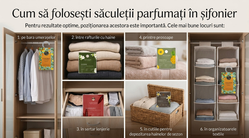 Saculeti parfumati in sifonier sau garderoba