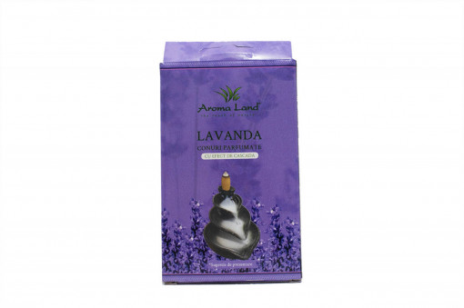 Conuri parfumate cu efect de cascadă Lavandă, Aroma Land, 10 buc