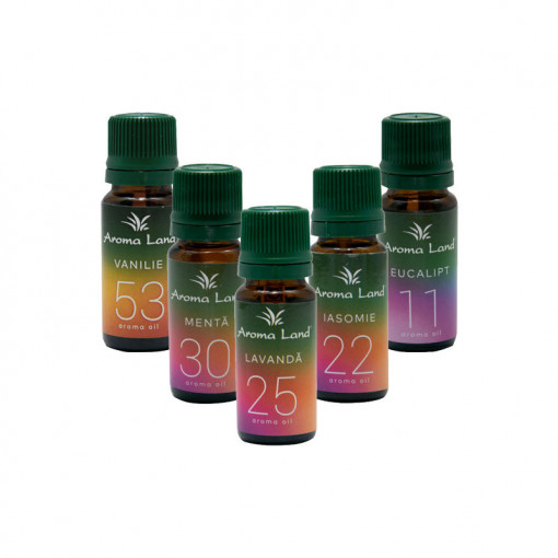 Pachet 5 uleiuri aromaterapie Spa, Aroma Land, 10 ml