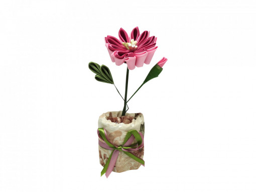 Floare textila roz cu carbune activ bambus, Aroma Land, Odorizare &amp; Decor