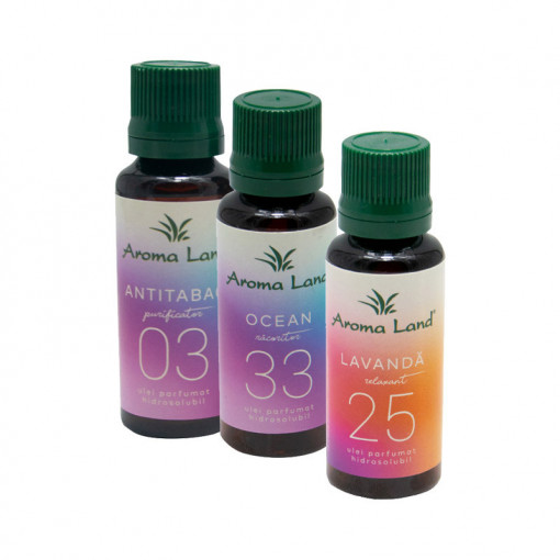 Set 3 uleiuri aromaterapie Ambiance, Aroma Land, 30 ml