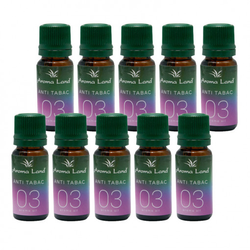 Pachet 10 uleiuri aromaterapie Anti Tabac, Aroma Land, 10 ml