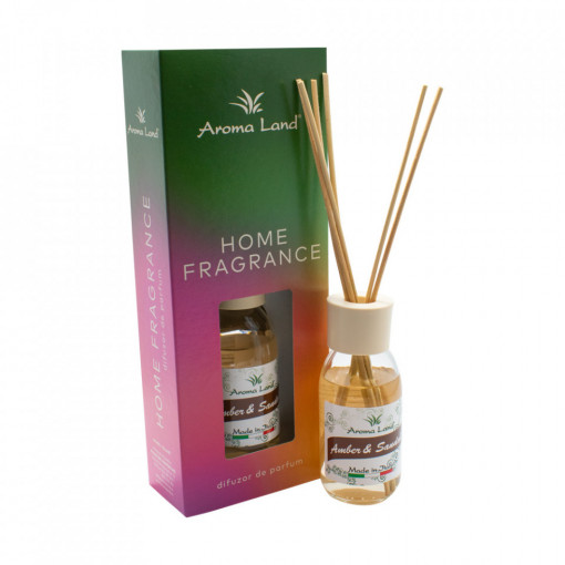 Difuzor de parfum Amber&Santal, Aroma Land, 125ml