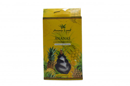 Conuri parfumate cu efect de cascadă Ananas, Aroma Land, 10 buc