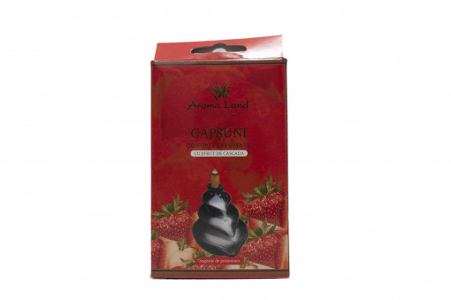 Conuri parfumate cu efect de cascadă Căpșuni, Aroma Land, 10 buc