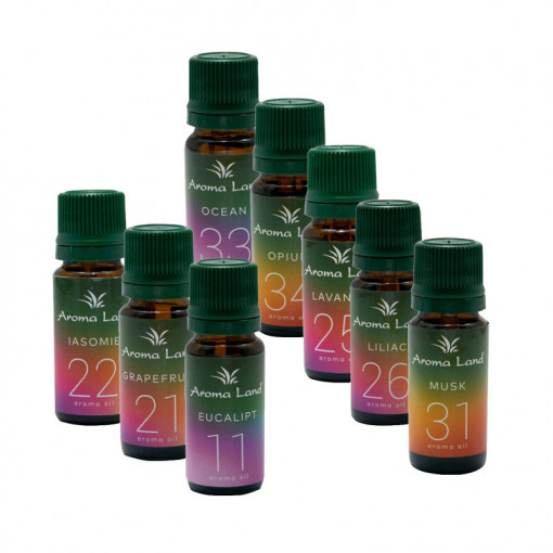 Set 8 uleiuri aromaterapie Family, Aroma Land, 10 ml