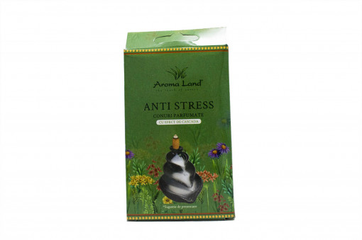 Conuri parfumate cu efect de cascadă Anti Stress, Aroma Land, 10 buc
