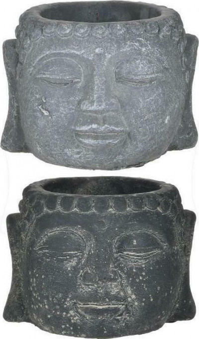 Ghiveci Decorativ Buddha Face, 12x9x12cm