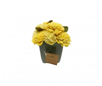 Aranjament floral Sunshine Bliss din lemn de Sola