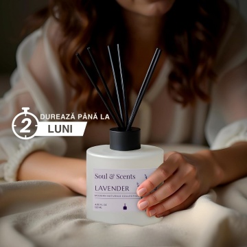 Reed Diffuser - difuzor de parfum Lavender, S&S India, 120 ml - Img 7
