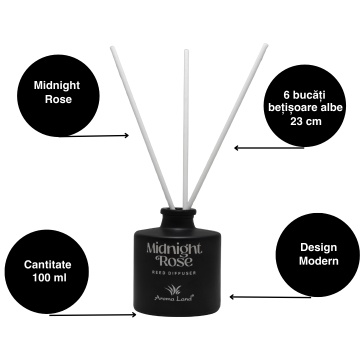 caracteristici reed diffuser midnight rose