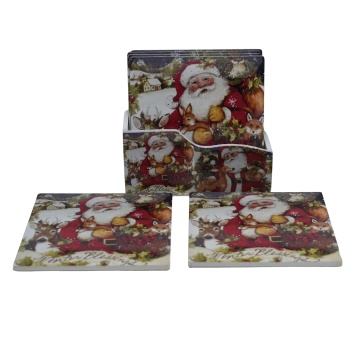 set 6 suporturi pentru pahar la masa de Craciun