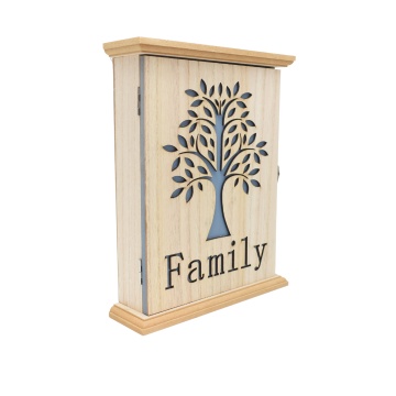 organizator chei perete, cutie din lemn cu mesaj Family