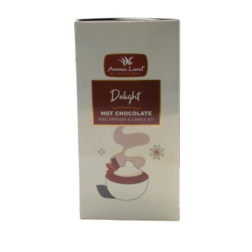Delight - Set Reed Diffuser & lumânare parfumată, Ciocolata Calda, Aroma Land - Img 12