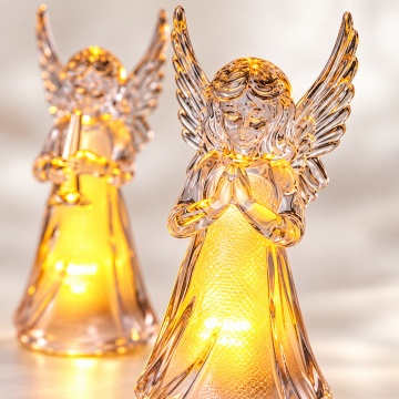 Figurină Înger Decorativ cu LED, Lumină Caldă, Acril transparent, 4x11.50 cm - Img 8